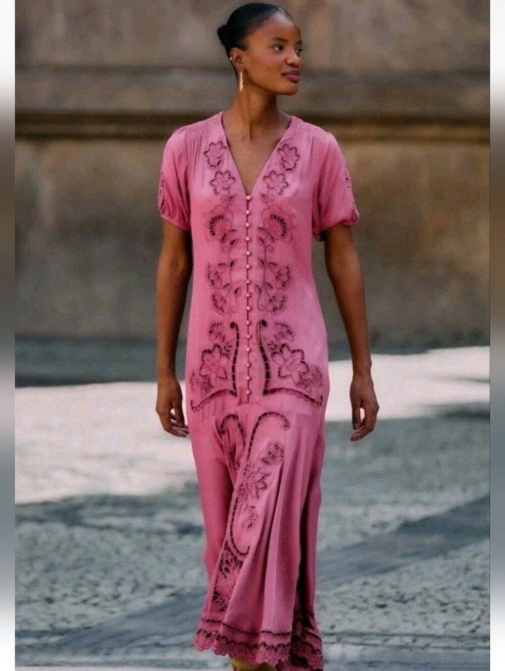 Farm Rio Pink Richelieu Maxidress - Picture 5 of 7